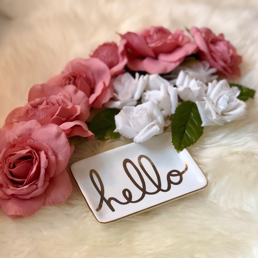 Hello Ceramic Jewelry Dish